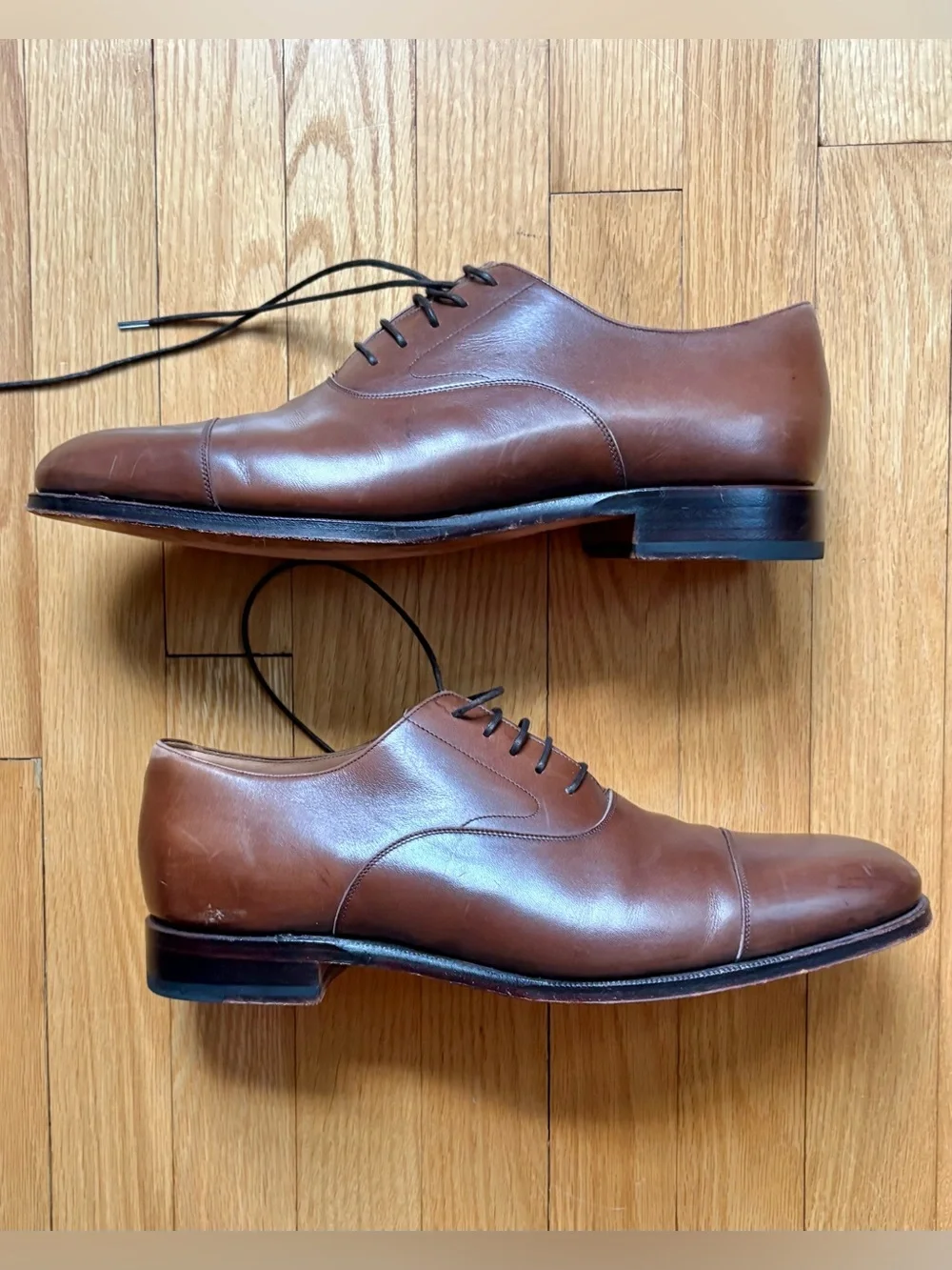 Meermin Mallorca Men’s Leather Cap Toe Shoes Size 11 Brown 19703